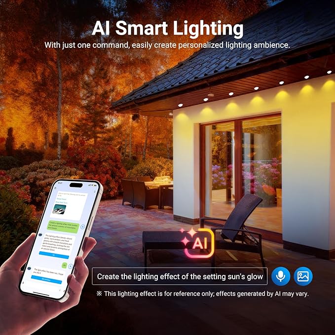 NEEWER 144ft Permanent Outdoor Lights for House Decor, Smart AI RGBCW Outside Eaves String Christmas Lighting with 90 LED Lights App Control 50+ Scenes IP65 Waterproof, Compatible with Alexa, NR02 Neewer