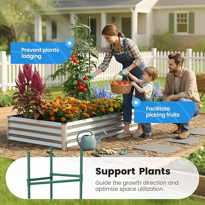 Quictent Galvanized Raised Garden Bed Metal Planter Box Bottomless for Backyard Outdoor, 4x3x1 Ft 2PCS, Silver QUICTENT