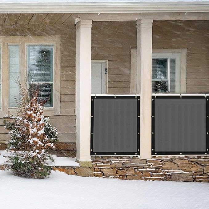 UPGRADE Fence Privacy Screen 6' x 25' Fence Commercial Shade Cover with Brass Grommets Heavy Duty Perfect for Outdoor Back Yard-Dark Grey, Customizable UPGRADE