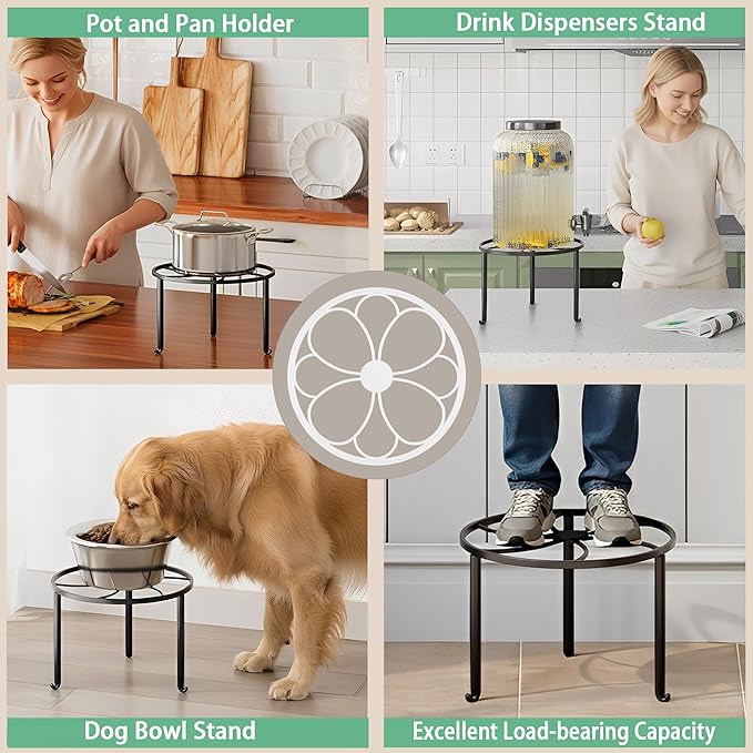 5 Pack Heavy Duty Metal Iron Plant Stand,Anti-Rust Iron Flower Pot Stand Holder for Multiple Display Plant Racks,Potted Plant Shelf for Living Room Balcony Rootora