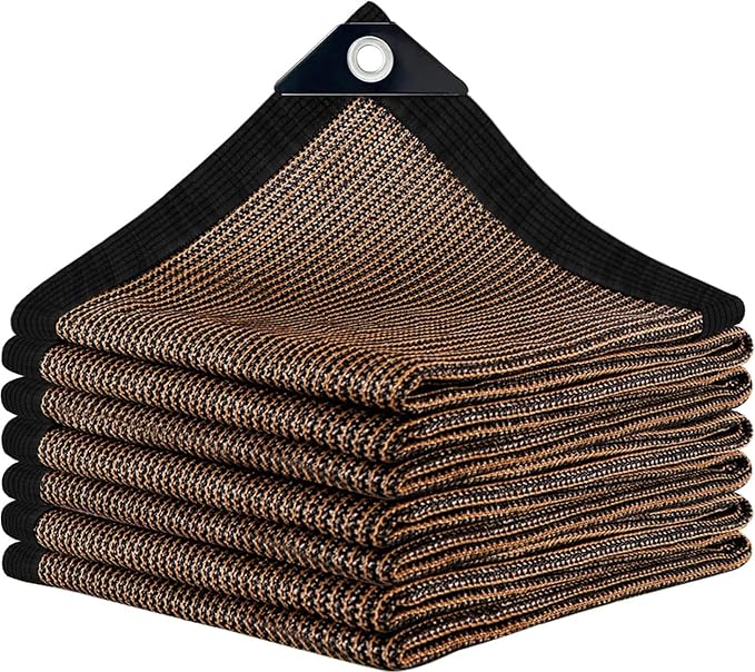 Mocha Sun Shade Cloth,Pergola Shade Cover with Reinforced Grommets,90% Shade Fabric Fence Privacy Screen Balcony,Pergola Shade Cover Canopy Garden Carport Porch Deck Patio Shade Cover,6x10FT IMSGVIFO