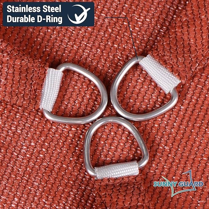 SUNNY GUARD Custom Size 14'x32' Rectangle Terra Red UV Block Sunshade for Backyard Yard Deck Patio Garden Outdoor Activities and Facility(Customized) SUNNYGUARD