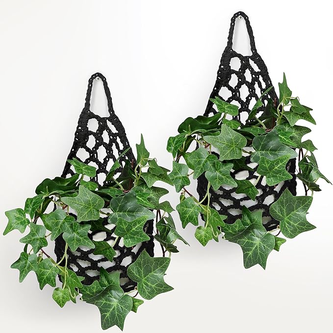 2PK Wall Planters for Indoor Plants, Macrame Plant Hanger | Plant Hanger, Hanging Planter (2PK, up to 6 inch Pot) Shineloha