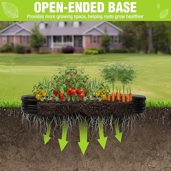 WORKPRO 2PK 8x4x1ft Outdoor Galvanized Raised Garden Bed, Easy Assembly Planter Raised Beds for Vegetable, Flowers, Herbs, Black WORKPRO