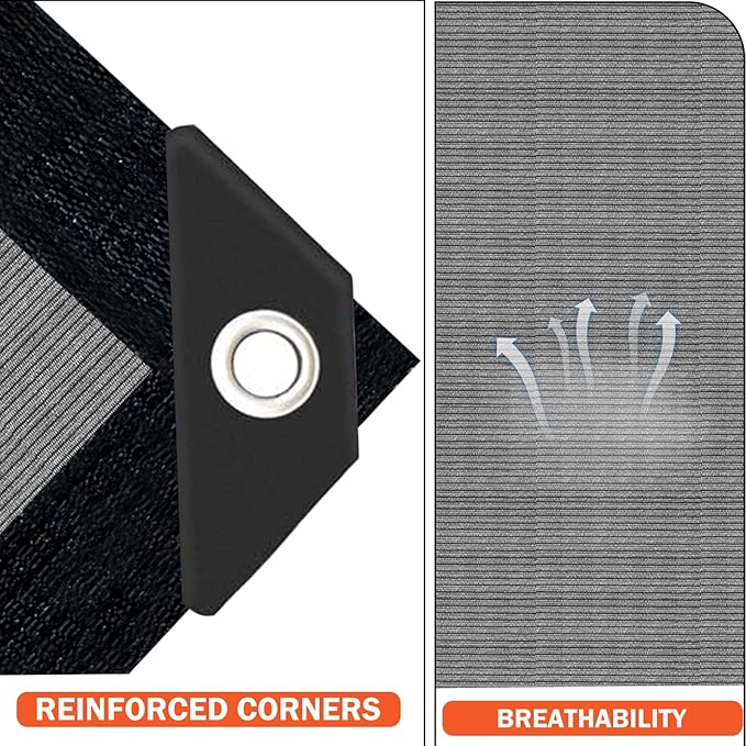 Grey Sun Shade Cloth,Pergola Shade Cover with Reinforced Grommets,90% Shade Fabric Fence Privacy Screen Balcony,Pergola Shade Cover Canopy Garden Carport Porch Deck Patio Shade Cover,10x14FT IMSGVIFO