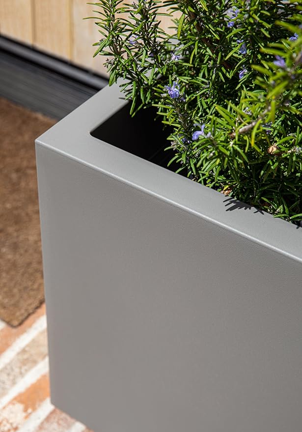 Veradek Block Series Cube Plastic Planter - Large Square Planter for Indoor or Outdoor Patio/Garden | Durable All-Weather Use with Drainage Holes | Modern Décor for Tall Plants, Trees, Flowers VeradekOutdoor