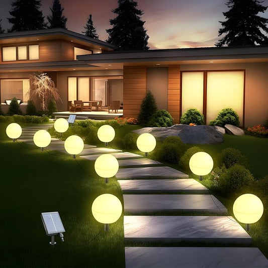 Solar Lights Outdoor Waterproof Decorations, 5 Pack Solar Globe Lights for Outside Color Changing Solar Garden Landscape Lights for Yard Patio Pathway Walkway Wedding Party Decor Auidum