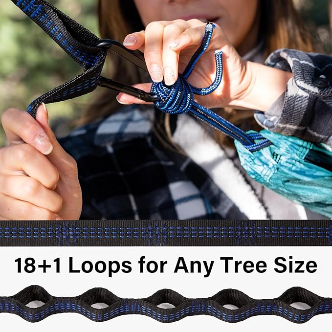 Kootek Camping Hammock, Portable Hammocks with Tree Straps & Attached Carry Bag, Camping Essentials Gear, Perfect for Outside Indoor Hiking Beach Backpack Travel Kootek