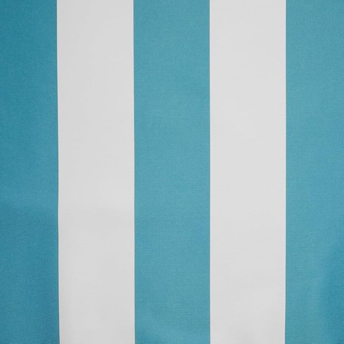 Exclusive Home Canopy Stripe Indoor/Outdoor Grommet Top Curtain Panel, 54"x108", Teal / White, Set of 2 Exclusive+Home