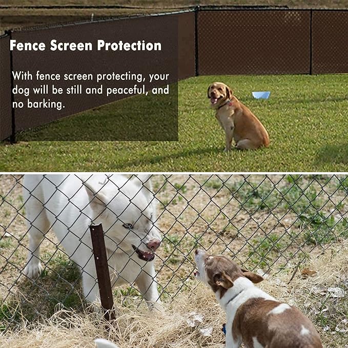 UPGRADE Privacy Fence Screen 3'x65' Brown Outdoor 90% Visibility Blockage 170 GSM Mesh Shade Cover Panels for Backyard,Balcony,Home Decoration with Zip Ties,Customized Avaliable UPGRADE