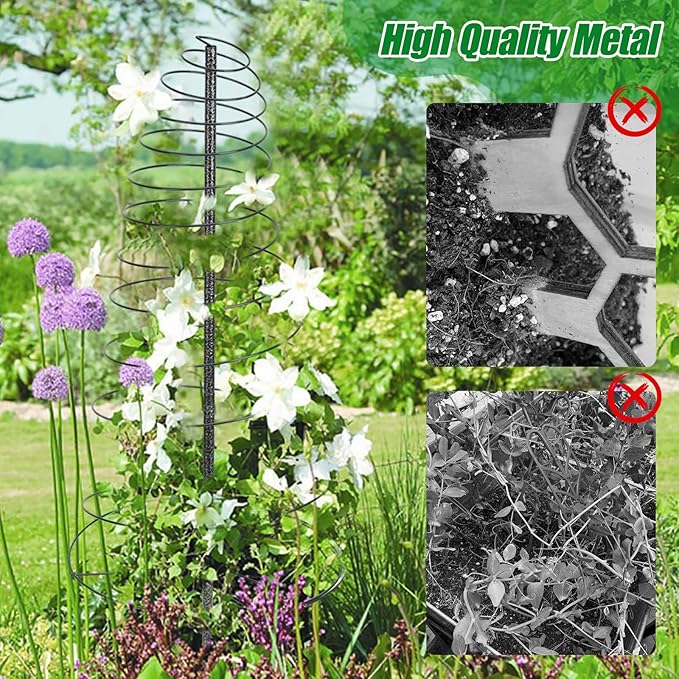 Trellis for Climbing Plants Outdoor, 2 Pack 73inch Tall Plants Trellis Support Metal Garden Trellis for Vegetables Flowers Plants Vine Support Daneried