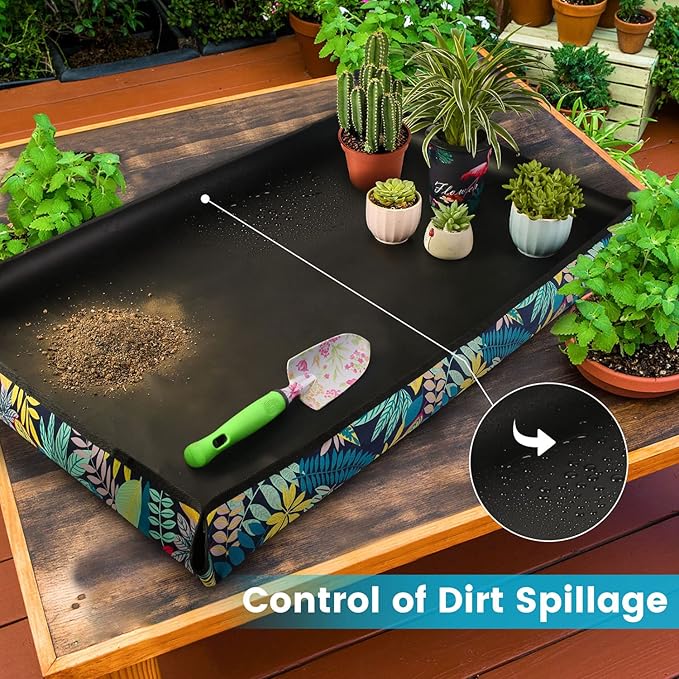2PCS 43.5"x 29.5" Extra Large Repotting Mat for Indoor Plants Transplanting and Mess Control Gardening Gifts for Women Men HNXTYAOB