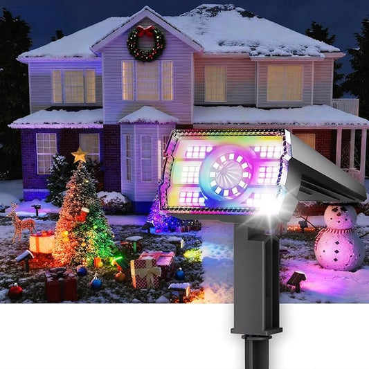 12 Pack - Solar Christmas Lights Outdoor Waterproof,6 Color Changing Spotlights &10 Modes, IP67 Waterproof,105° Adjustable Solar Spot Lights for Pathway/Garden/Yard/Patio/Landscape/Backyard Xmas Decor Professionalproductionofsolarlightsoutdoor%EF%BC%9A%EF%BC%89