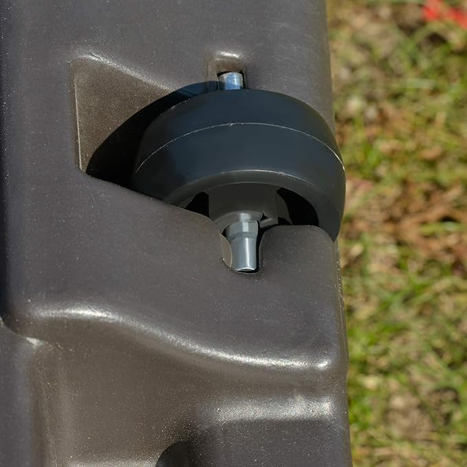 Outsunny Square Cantilever Patio Umbrella Base with 4 Wheels for Easy Moving, Heavy Duty Umbrella Stand Weight, 330 lb Capacity Sand or 249 lb Capacity Water, Coffee Outsunny
