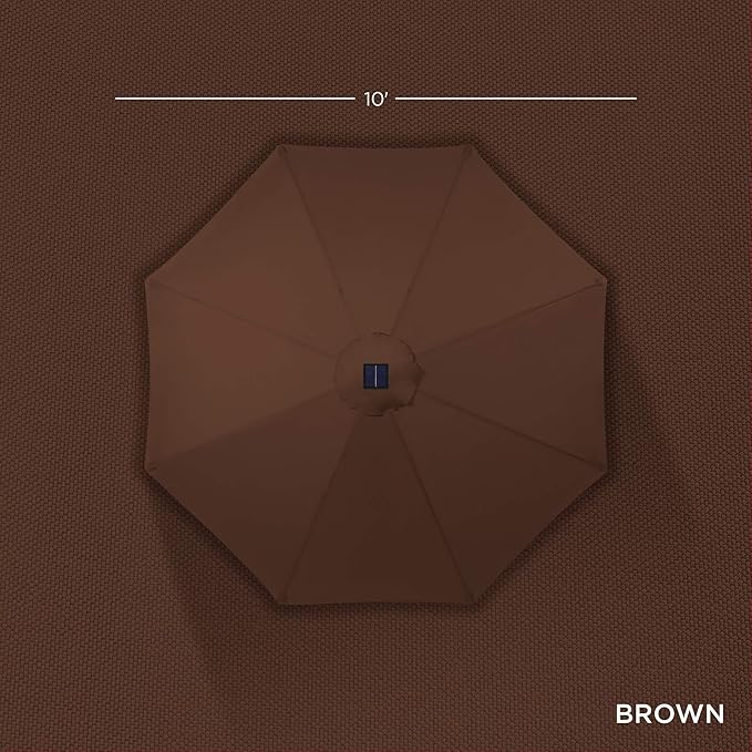 Best Choice Products 10ft Solar Polyester LED Lighted Patio Umbrella w/Tilt Adjustment and UV-Resistant Fabric BestChoiceProducts