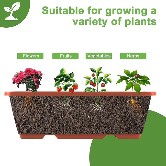 5 Tier Vertical Raised Garden Bed Planter Box, Vertical Raised Bed with Drainage Holes for Indoor Outdoor Herbs Flowers Vegetables Plants, Red Fogein