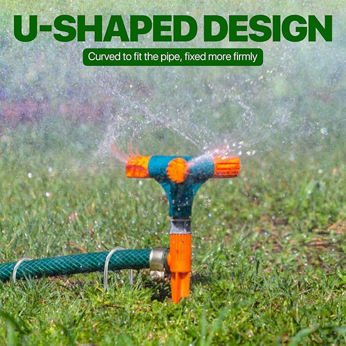 U Shape Garden Stakes 180 Packs 4 Inch 11 Gauge Irrigation Tubing Stakes, Heavy Duty Galvanized Landscape Staples for Tube, Lawns, Landscape Fabrics,Irrigation Hose and Weed Barriers TiTifield