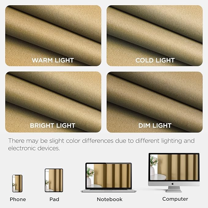 Joydeco Blackout Door Curtain for Doorway Privacy 78 Inches Long, Grommet Closet Curtain for Open Closet, Room Divider for Bedroom Living Room (Beige, 40Wx78L, 1 Panel) JOYDECO