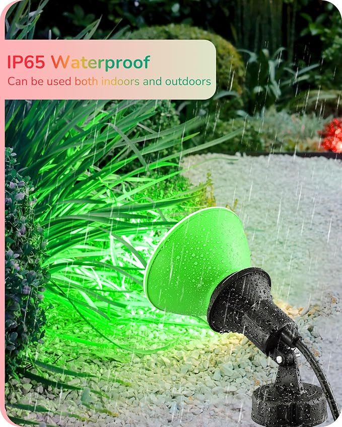 EDISHINE St.Patrick's Day/Easter Decorations PAR38 Red & Green LED Flood Light Bulbs Outdoor, Dimmable LED Light Bulb, 18W(120W Equivalent), Outdoor Weatherproof Light Bulb, E26 Base, 4 Pack EDISHINE