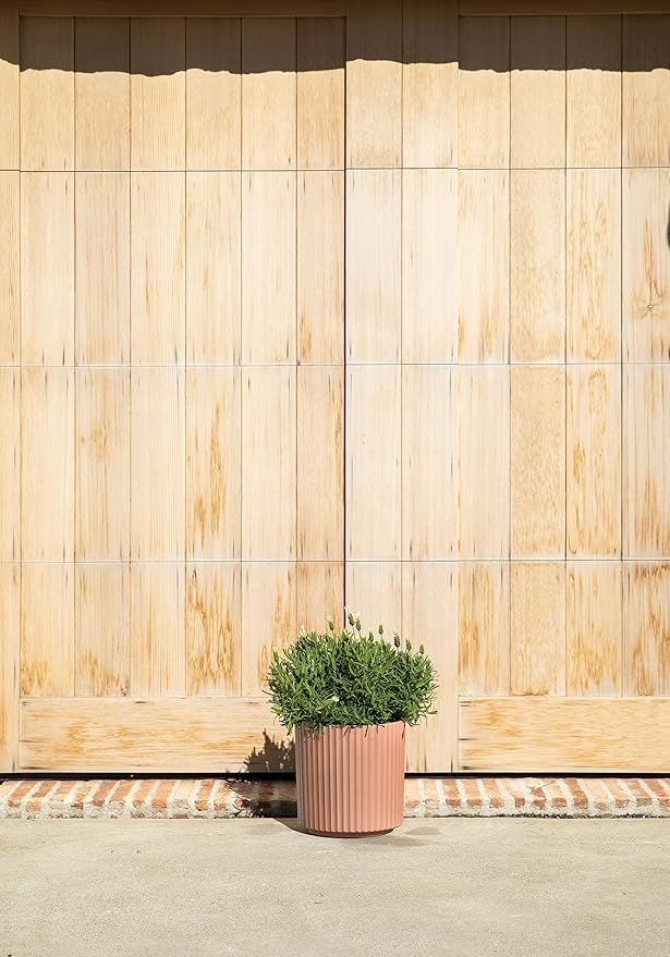 Veradek Demi Series Round Planter for Porch, Patio, Backyard | Durable Plastic-Stone Composite Material | Modern Décor for Tall Plants, Flowers VeradekOutdoor