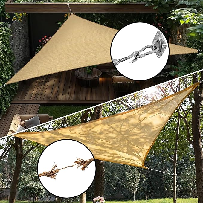 YOFIT 40 Pcs Shade Sail Hardware Kit, 6 Inch Outdoor Sun Sail Accessories, 304 Stainless Steel Turnbuckles & Brackets for Triangle/Rectangle Sails, Patio Canopy Installation Hardware Set Waterproof yofit