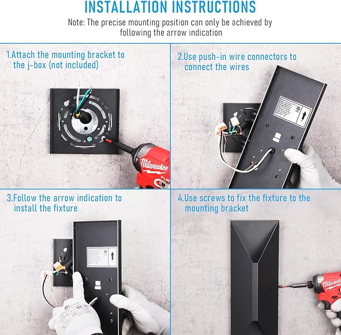 LEONLITE Dimmable LED Up Down Wall Light, 100-277V, CRI 90+, IP65 Waterproof, 10%-100% Dimmable for Commercial Outdoor, 14 Inch Modern Porch Light, 3000K, Pack of 2 LEONLITE