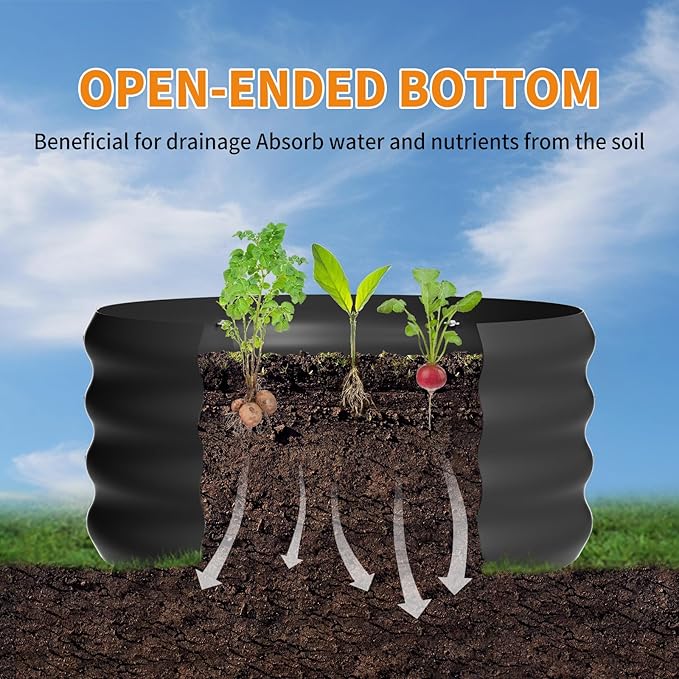 2-Pack 2x1ft Galvanized Raised Garden Bed, Outdoor Planter Bed, Metal Planter Box for Gardening and Planting,Black Besebay
