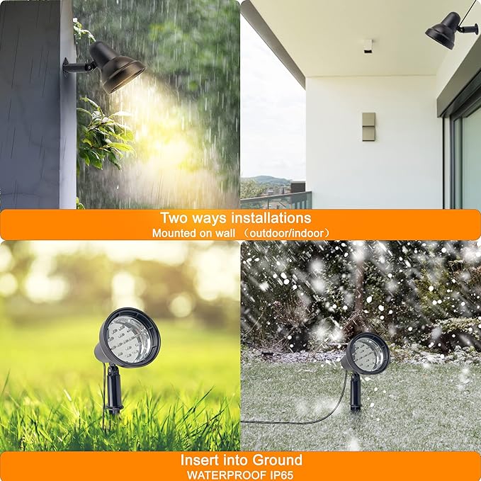 SUNLONG Solar Spotlights Outdoor Waterproof Bright Solar Wall Lights Led Security Flood Light Solar Powered for Flag Patio Front Door Driveways-Automatically Activates at Dusk to Dawn (Warm White) MakeYournightBrightandWarm