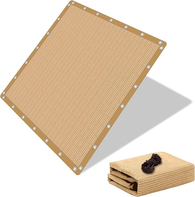 90% Shade Cloth Sun Shade Fabric Privacy Screen Shade Cover for Patio Garden Pergola Shade Cover Canopy with Gromments eMERIT