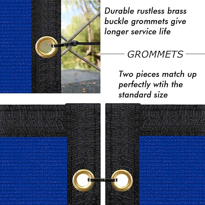 UPGRADE Privacy Screen 5' x 50' Fence Commercial Shade Cover with Brass Grommets Heavy Duty Perfect for Outdoor Back Yard, Blue, Customizable UPGRADE
