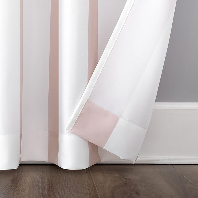 Sun Zero Valencia Cabana Stripe Indoor/Outdoor UV Protectant Energy Efficient Grommet Curtain Panel SunZero%E2%84%A2