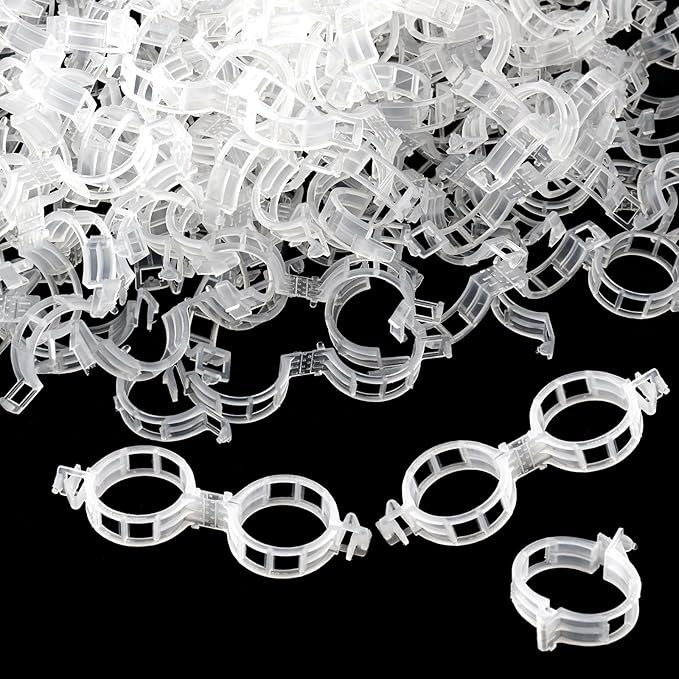 150 Pcs Plant Clips for Climbing Plants, Tomato Clips for Support, Plastic Garden Clips for Plants Grape Vine Vegetables Make Plant Grow Upright PEASUG