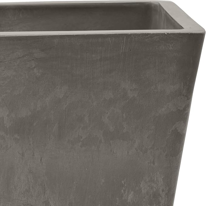 Arcadia Garden Products U65CT Plastic/Stone/Wood Composite Simplicity Window Box, No Drainage Hole (Drillable), Patio Plant Container, Indoor Outdoor Planter, 25.5" x 9, Cement Color PSW
