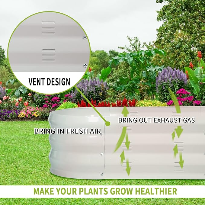 GADI 67-Inch Raised Garden Bed, Metal Planter Box for Vegetables and Flowers, Large Outdoor Gardening Kit, Easy DIY Assembly, Weather-Resistant & Rust-Proof GADI