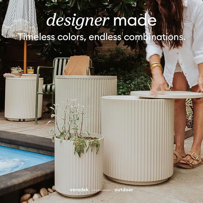 Veradek Outdoor Cooler Side Table - 2 in 1 - Designed for use as Outdoor Side Table, Patio Decor and Ice Chest VeradekOutdoor