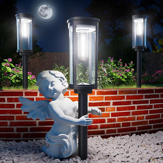 Solar Pathway Lights Outdoor,6 Pack Solar Lights Outdoor, IP65 Waterproof Auto On/Off Solar Garden Lights Solar Powered Landscape Lighting for Yard Walkway Driveway Pathway Professionalproductionofsolarlightsoutdoor%EF%BC%9A%EF%BC%89
