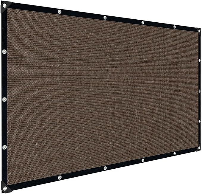 Mocha Sun Shade Cloth,Pergola Shade Cover with Reinforced Grommets,90% Shade Fabric Fence Privacy Screen Balcony,Pergola Shade Cover Canopy Garden Carport Porch Deck Patio Shade Cover,10x10FT IMSGVIFO