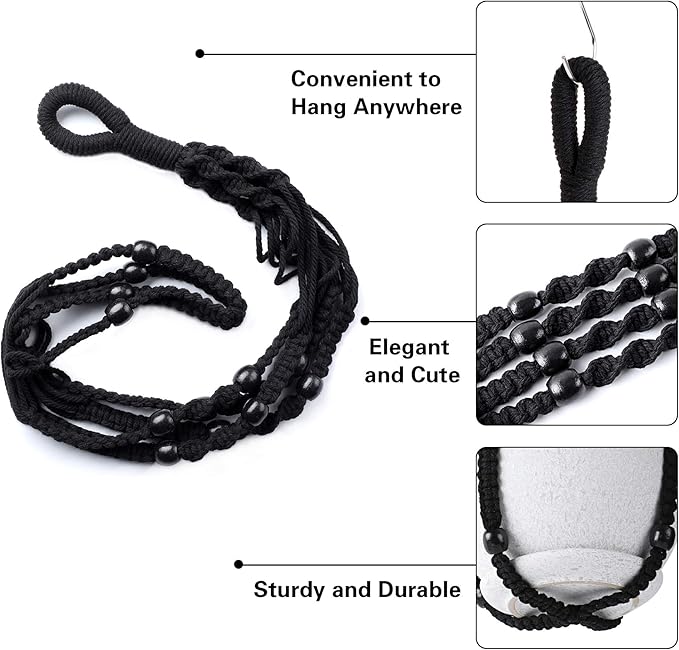 Augshy Macrame Hanging Planter, 2 Pack Hanging Planters for Indoor Plants Indoor Outdoor Decor Handmade Hanging Plant Holder(35 Inch) Augshy