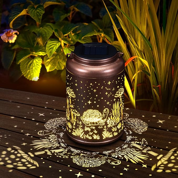 Mothers Day Gifts for Mom Grandma - Birthday Gifts for Women, Turtle Solar Lanterns Outdoor Waterproof - Tortoise Solar Lights Outdoor Hanging Garden Decor for Outside Eandisom