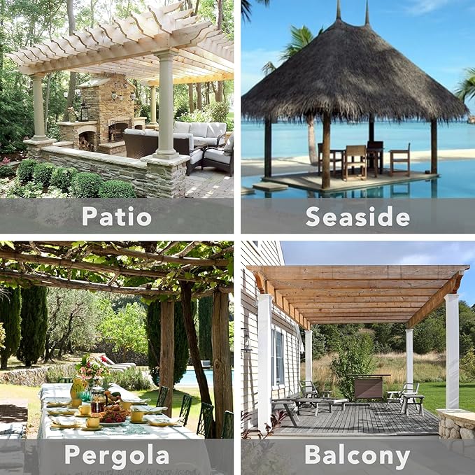 Easy-Going Outdoor Patio Curtains Detachable Tab Top Windproof Weatherproof Curtain for Cabana, Porch, Pergola and Gazebo, Tab Bottom Drape, 2 Panels, 54W x 108L inch, Yellow Easy-Going