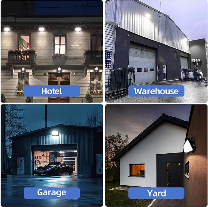 hykolity 120W LED Wall Pack Light with Dusk-to-Dawn Sensor,16200lm 5000K Daylight Commercial Security Lighting,750W MH Equivalent, 100-277V, Waterproof LED Outdoor Wall Mount Light for Warehouses hykolity