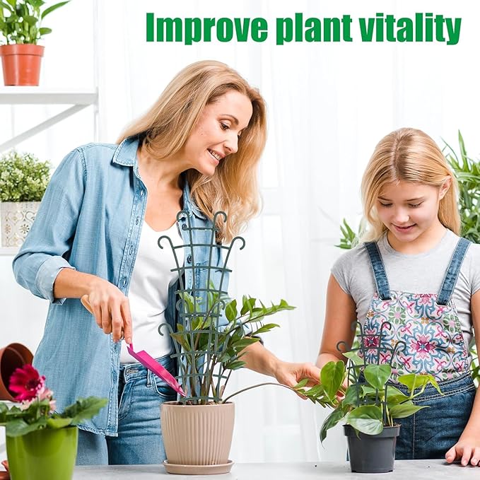 4 Pcs Small Trellis for Potted Plants Plant Trellis Indoor Trellis for Potted Plants Stackable Plastic Plant Support Houseplant for Climbing Indoor Monstera Pothos Ivy Plants Decor Rootora