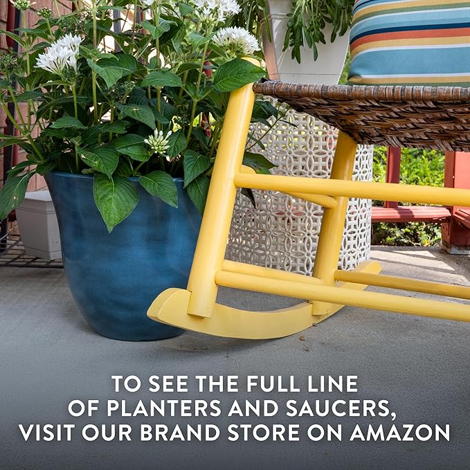 Classic Home and Garden Honeysuckle Resin Planters - Lightweight Indoor & Outdoor Plant Pots - UV-Resistant Plastic Flower Pots - Pot Planters for Flowers & Herbs (15" Bamboo) ClassicHomeandGarden