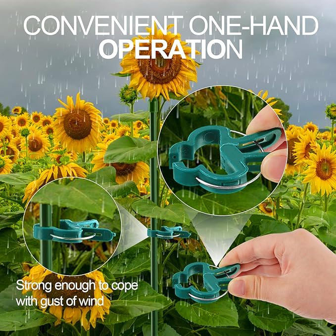80 Pcs Plant Support Clips,Flower and Vine,Garden Tomato Plant Support Clips for Supporting Stems,Vines Grow Upright Climbing,Tool for Straightening,Tomato Cage,Trellis. 2 Sizes in one Pack Yinghezu