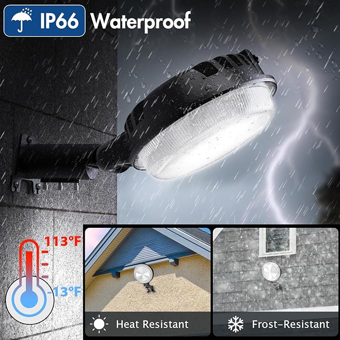 2 Pack 150W LED Barn Light, 20000LM Dusk to Dawn Security Light with 150° Adjustable Angle Photocell, IP66 Waterproof 6500K Daylight Outdoor Lighting for Farmhouse/Yard/Street/Garage StarMoitic