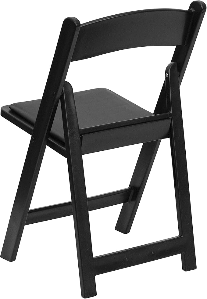 Flash Furniture Hercules Series Folding Chair - Black Resin - 2 Pack 800LB Weight Capacity Comfortable Event Chair - Light Weight Folding Chair FlashFurniture