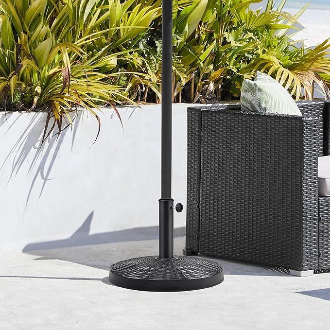 Yaheetech 31lbs Umbrella Base, Heavy Duty Patio Umbrella Base Stand, Round Resin Umbrella Base Stand, Outdoor Market Umbrella Base for Garden, Backyard, Beach Yaheetech