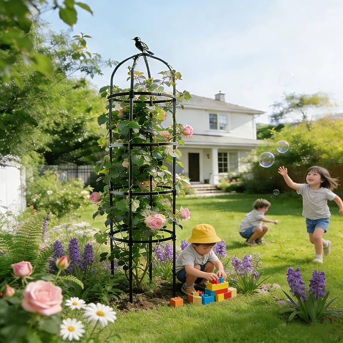 Garden Trellis 67in, Plant Trellis for Climbing Plants, Outdoor Indoor Heavy Duty Plant Trellis for Potted Tomatoes, Clematis, Vines, Flowers, Vegetables. Mowpun