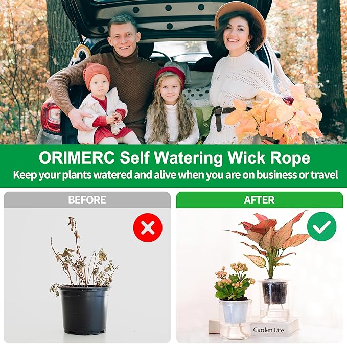 ORIMERC 12 Pack 3 inch Net Cups Pots with 12 feet Hydroponics Self Watering Wick & 12 Plant Labels Aquaponics Mason Jar Bucket Insert Orchid kratky Vegetable Garden Growing Netted Basket Slotted Mesh OrimercGarden