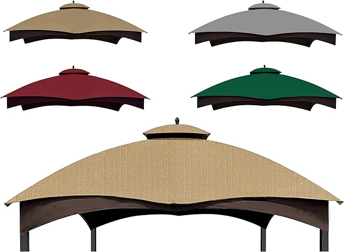 SCOCANOPY Beige Ripstop Replacement Top for Lowe's Allen Roth 10X12 Gazebo Model #GF-12S004B-1/ GF-12S004BTO SCOCANOPY